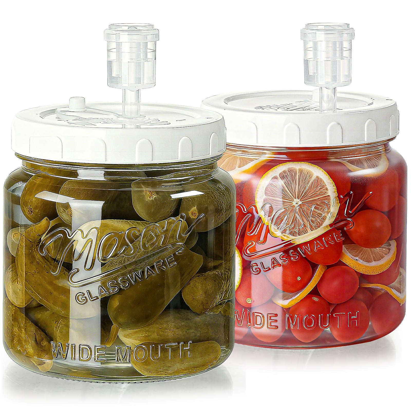 Dwbligt jarras fermentación boca ancha con sello hermético para conservar alimentos