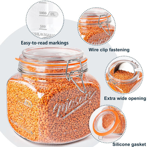 Dwbligt jarras cristal diseño retro, aporta estilo vintage en la cocina