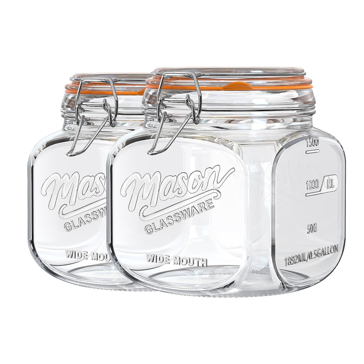 Dwbligt jarras cristal con tapa plegable, ideal para conservar alimentos frescos en la despensa