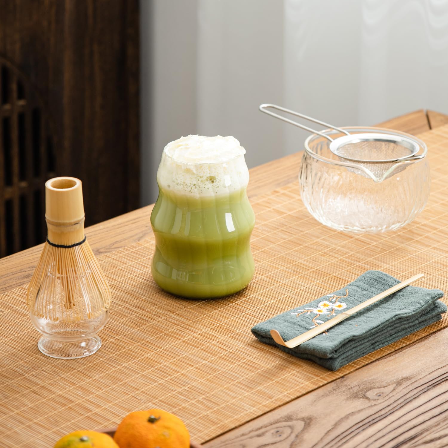 DWEHIXBUY cuchara-bambú-chashaku para medir y servir matcha con precisión.