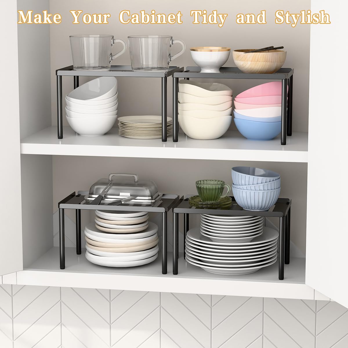 DwellDeal PEKER estante apilable para despensa, almacenamiento flexible.