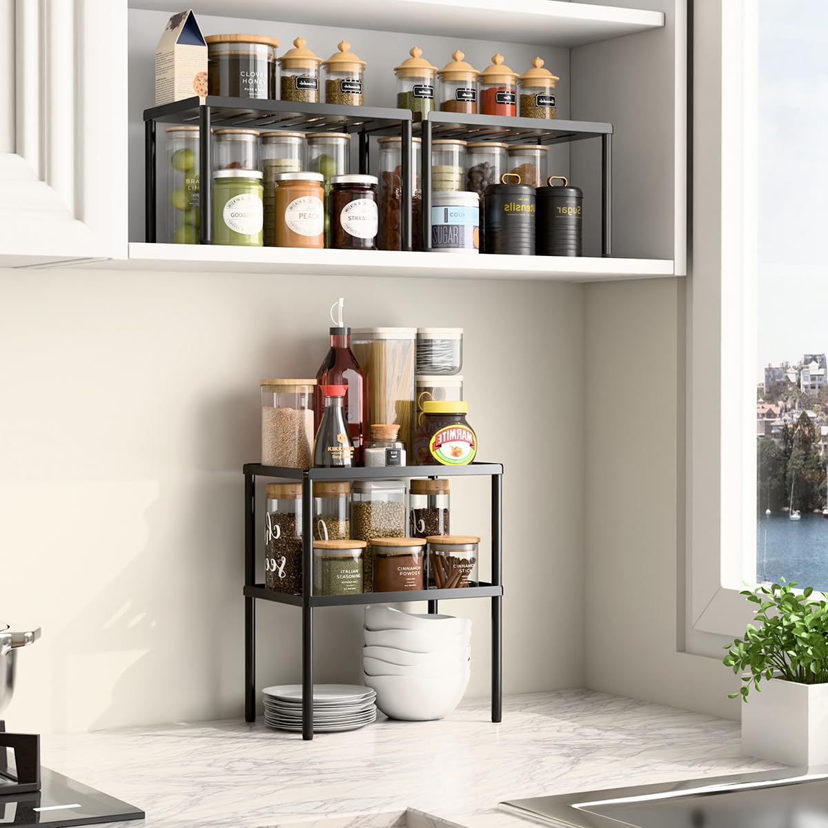 DwellDeal PEKER estante metálico para despensa, maximiza espacio vertical.