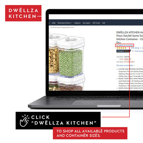 Cuerpo transparente de DWËLLZA KITCHEN para ver el contenido rápidamente