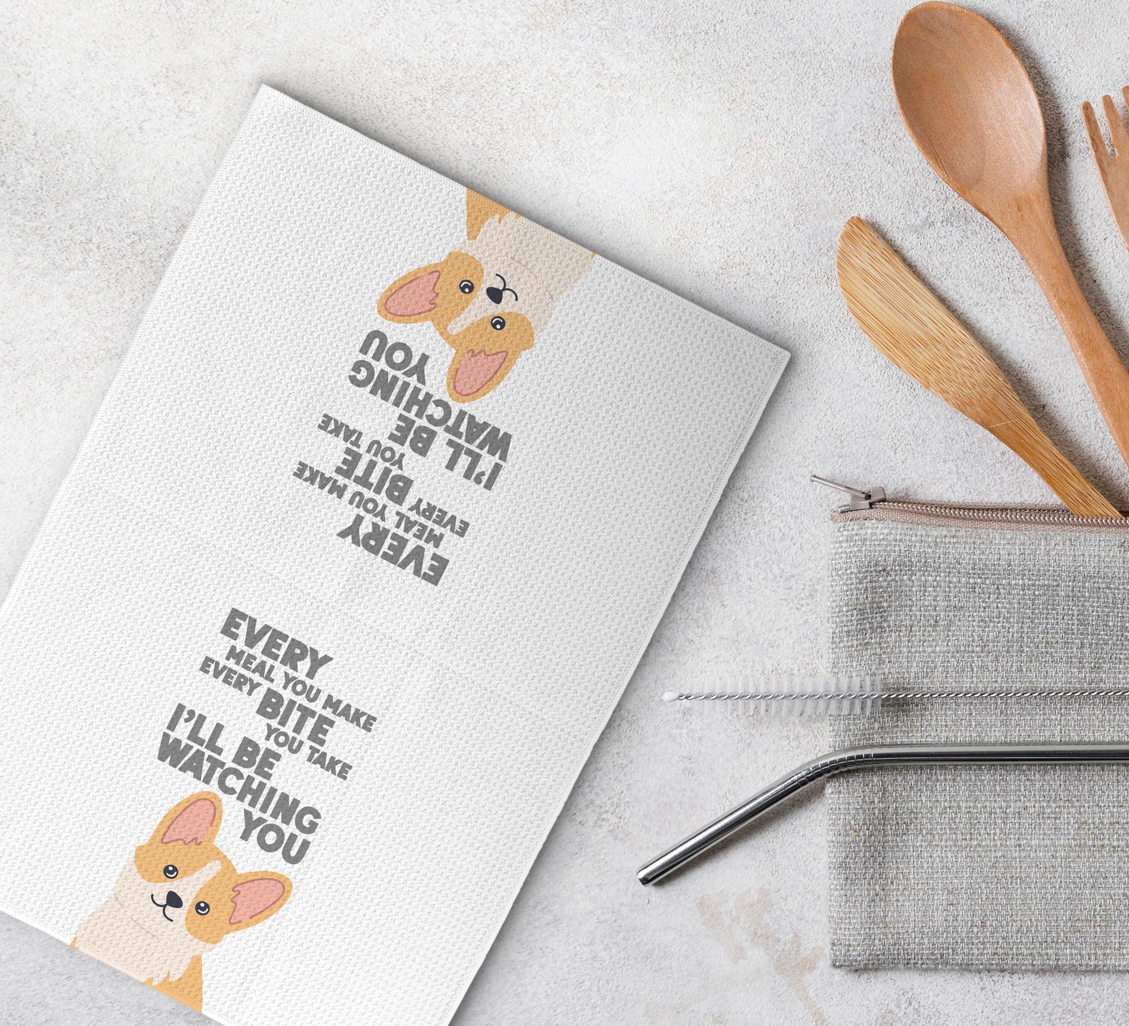 Toalla de baño Dwept con corgi, suave al tacto y secado eficiente.