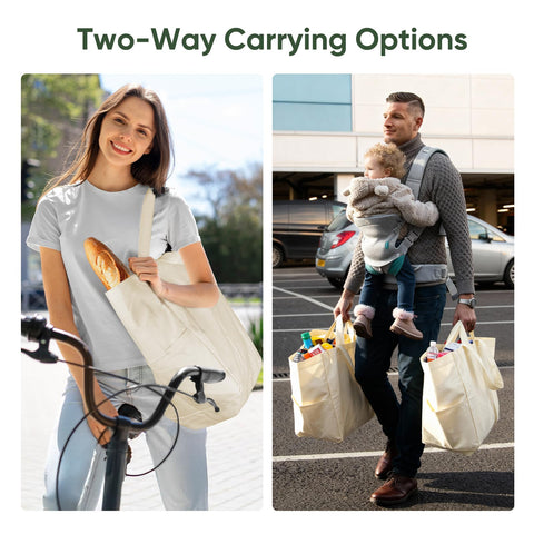 Dwscroad carga-80-libras-resistente: capacidad para grandes compras sin perder forma.
