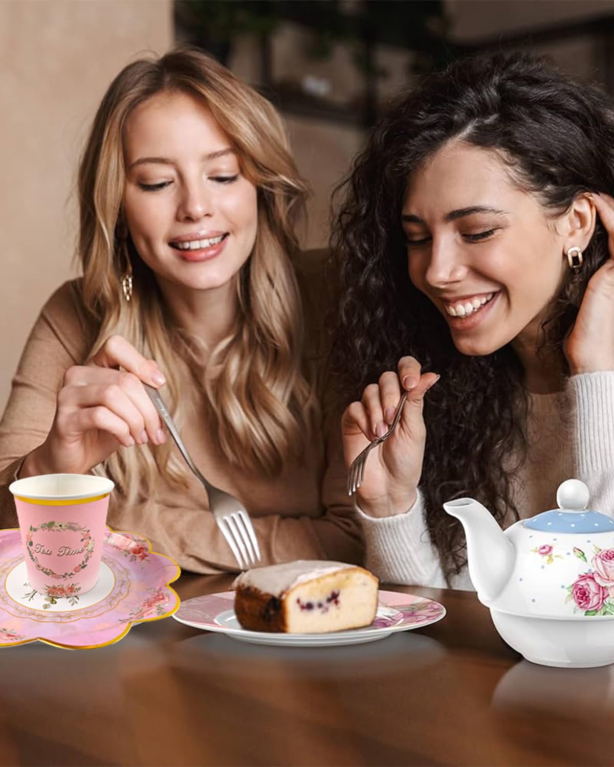 Decoración de mesa de té floral Dwsiplytg para bodas y celebraciones íntimas
