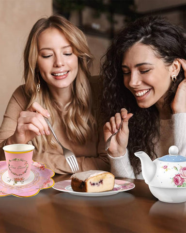 Decoración de mesa de té floral Dwsiplytg para bodas y celebraciones íntimas