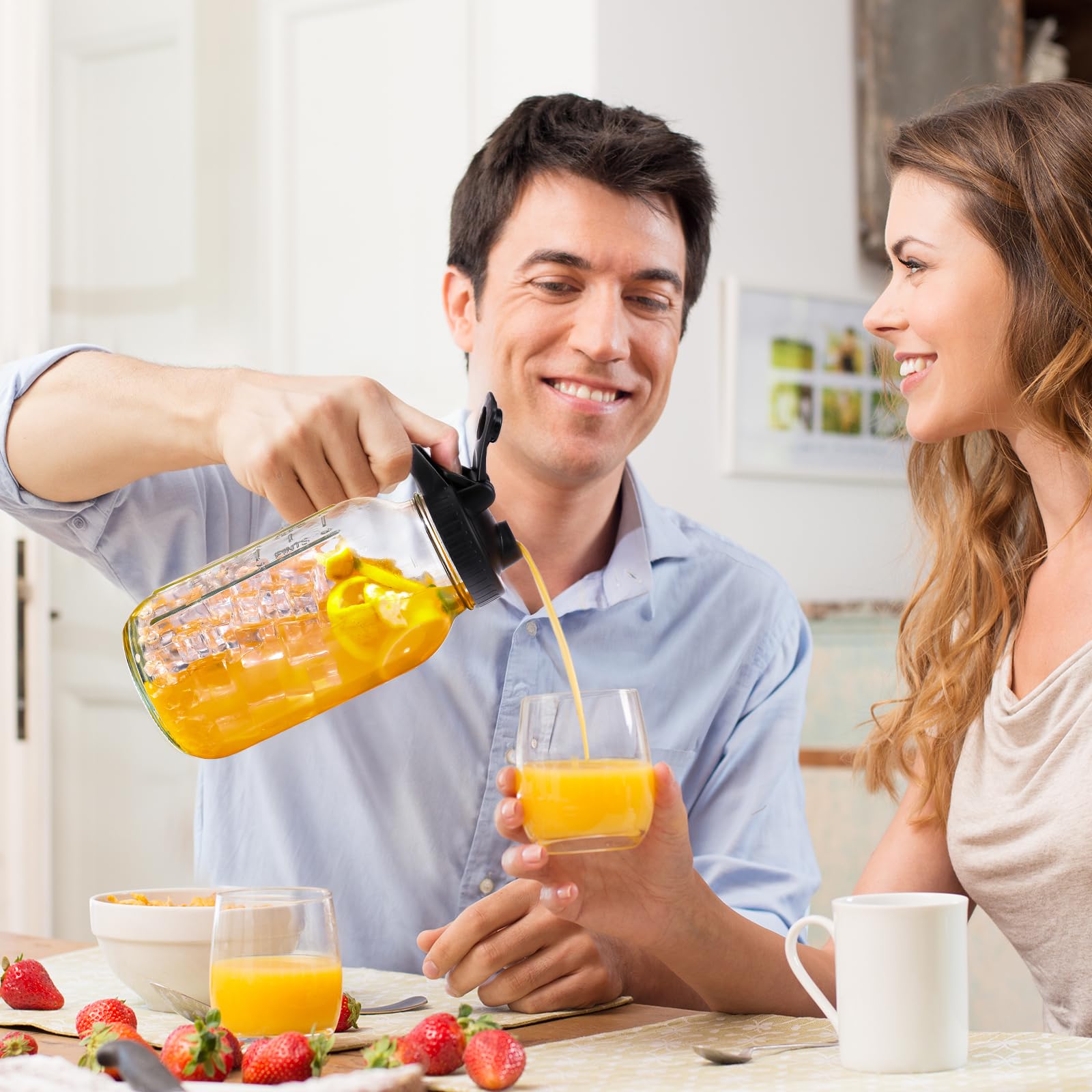 Jarra de té DWTS Danweitesi ideal para té frío y bebidas refrescantes.