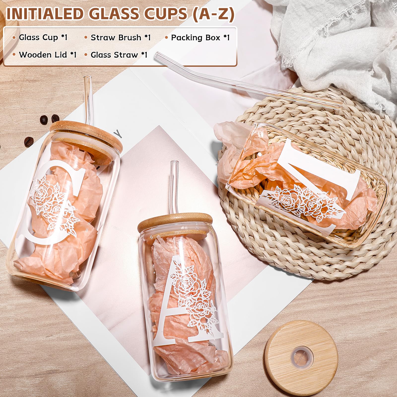 Presentación lista para regalo con diseño elegante y monograma.