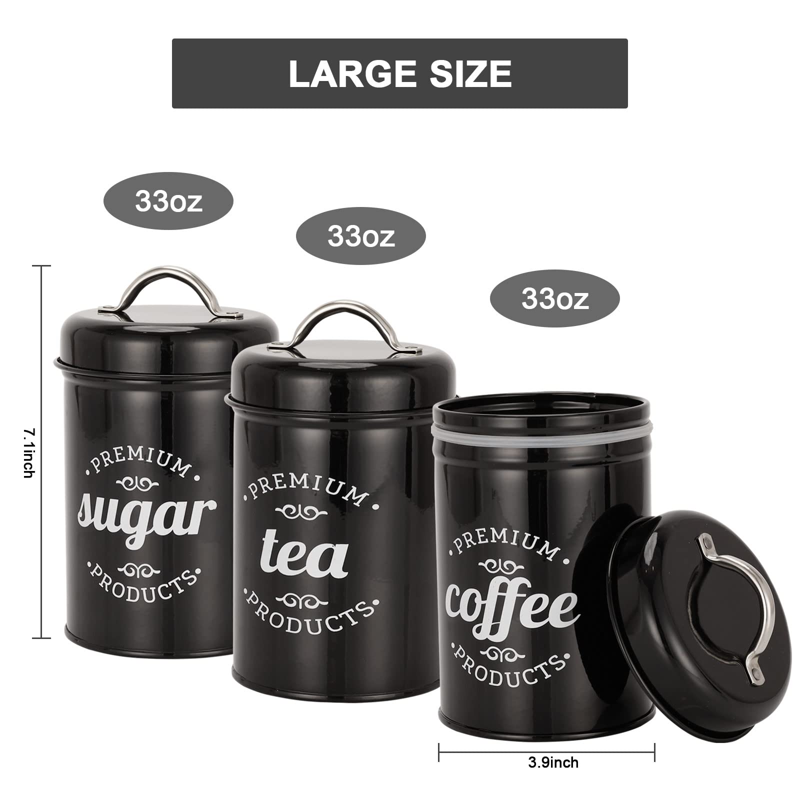 Dxlac recipientes para café o té con tapas herméticas que evitan humedad