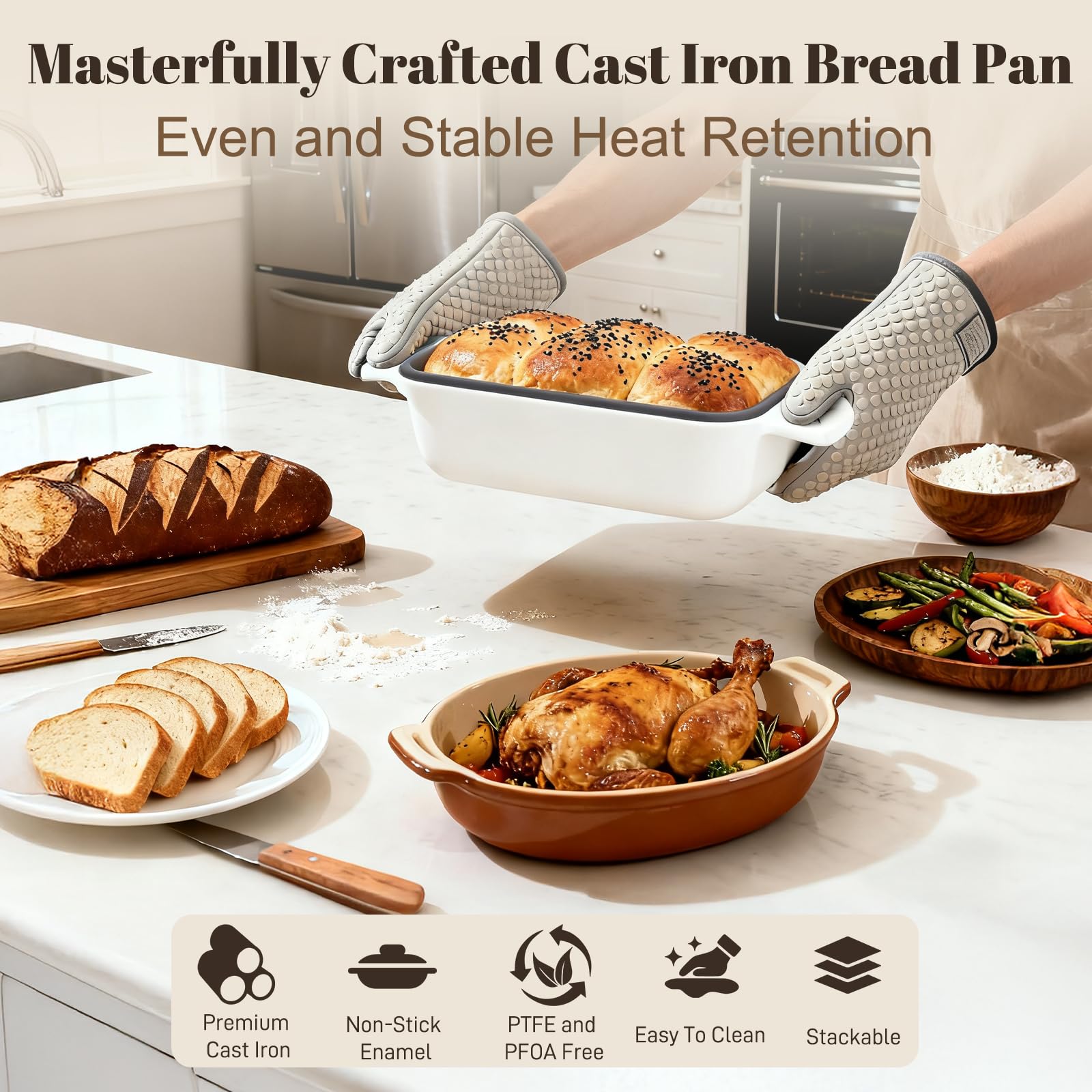 Apto para inducción y horno hasta 500 °F para versatilidad