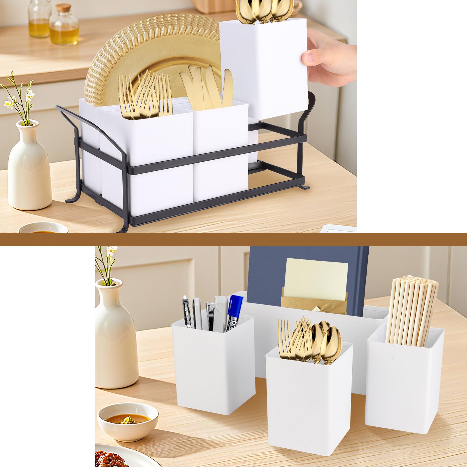 Portacubiertos para platos y servilletas, diseño estable de DYGZBLHT.