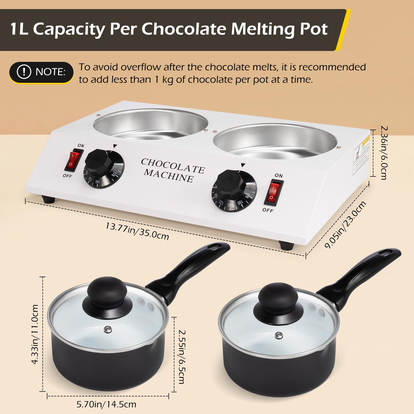 Dyna-Living control de temperatura preciso para temperar chocolate de forma estable.