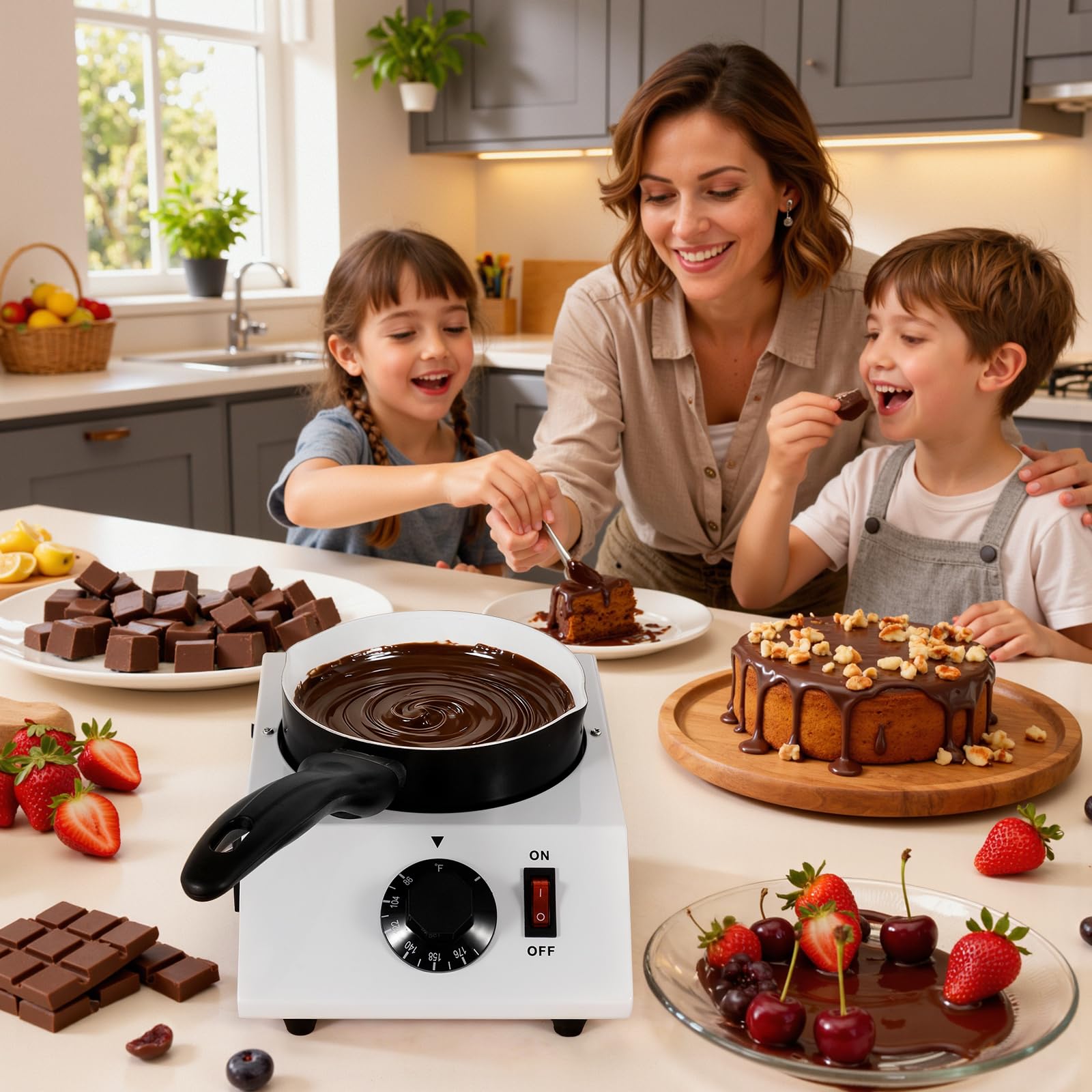 Dyna-Living derretido chocolate ideal para postres y coberturas.