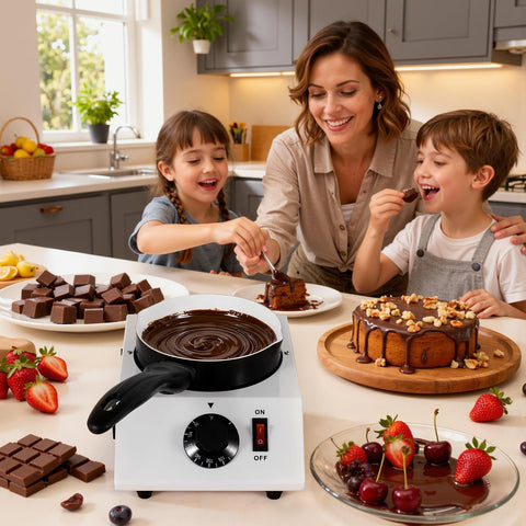 Dyna-Living derretido chocolate ideal para postres y coberturas.