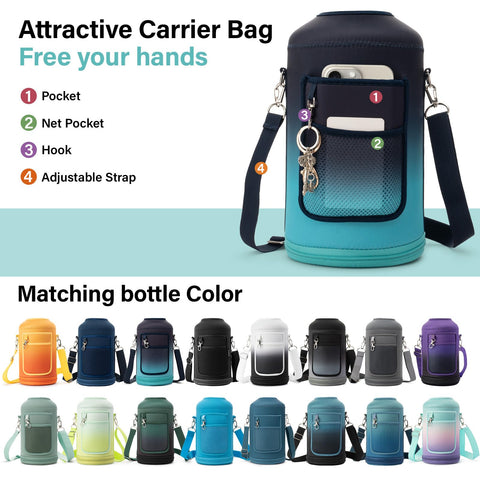 Accesorios de limpieza incluidos para mantener la botella impecable.