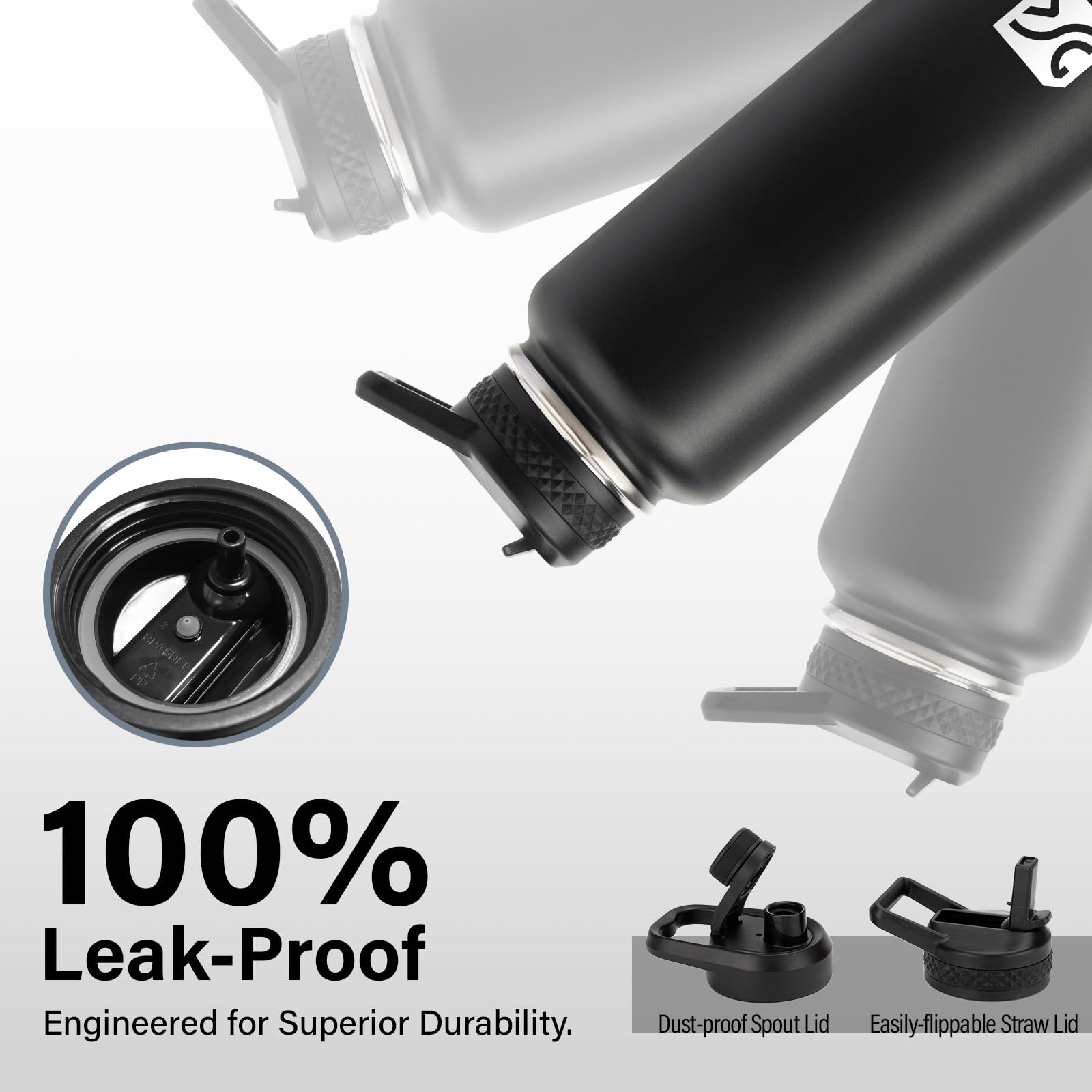DYSANKY 40 oz botella con compás incluido para orientación al aire libre.