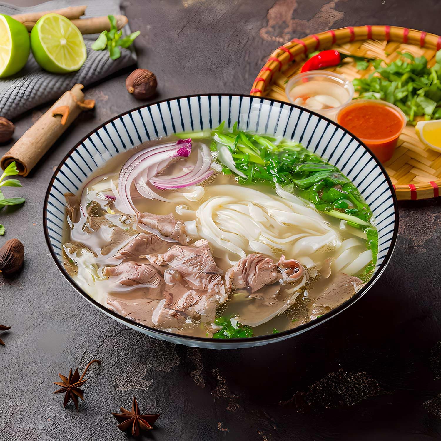 Tazones de ramen con diseño tradicional japonés para mesa elegante.