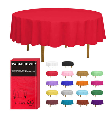 Mantel plástico rojo D&Z para proteger la mesa en fiestas