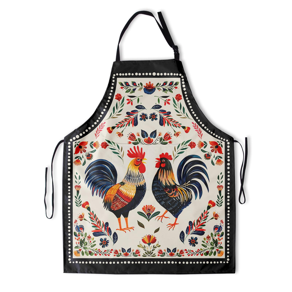 Delantal DZGlobal Boho con gallo para barbacoa, protege la ropa durante la cocción