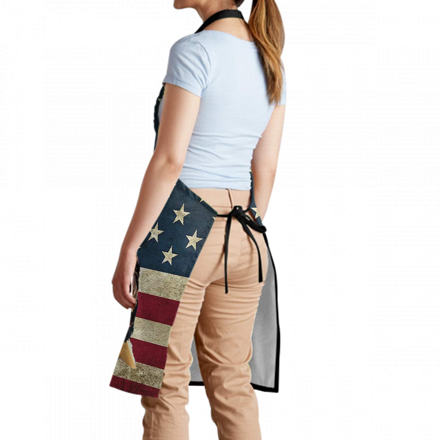 Delantal DZGlobal con colores vivos, impresión duradera para fiestas patrióticas