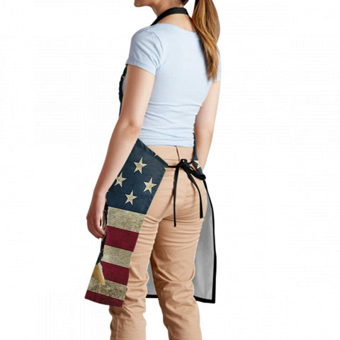 Delantal DZGlobal con colores vivos, impresión duradera para fiestas patrióticas