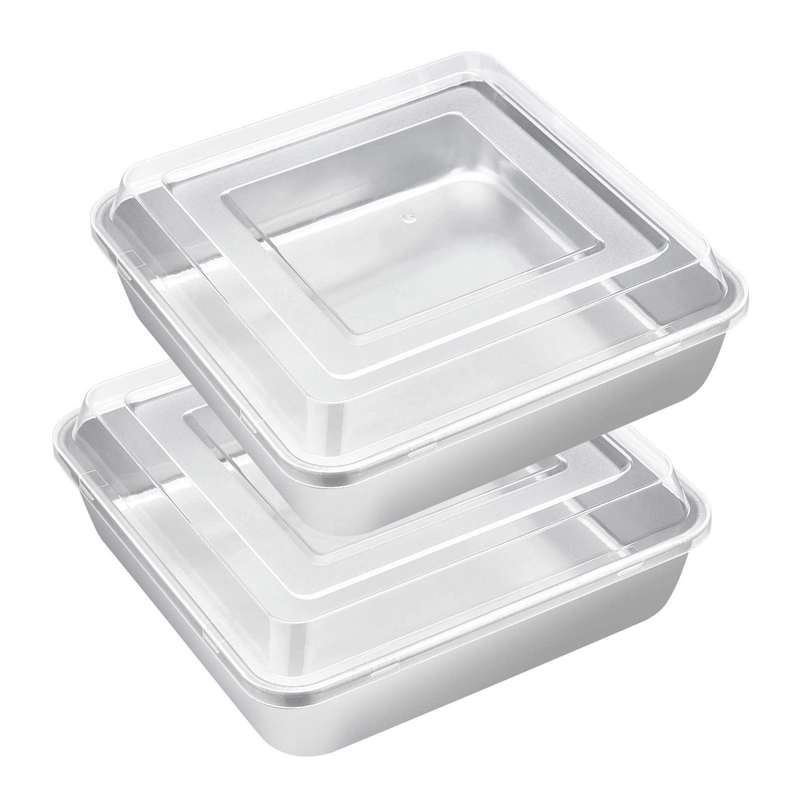 Bandeja E-far 8x8 con tapa para hornear y almacenar.