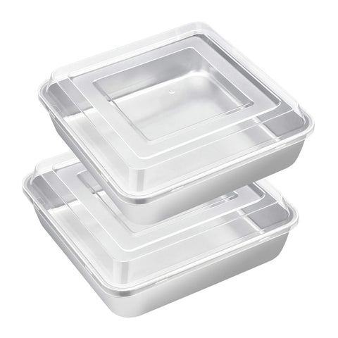 Bandeja E-far 8x8 con tapa para hornear y almacenar.