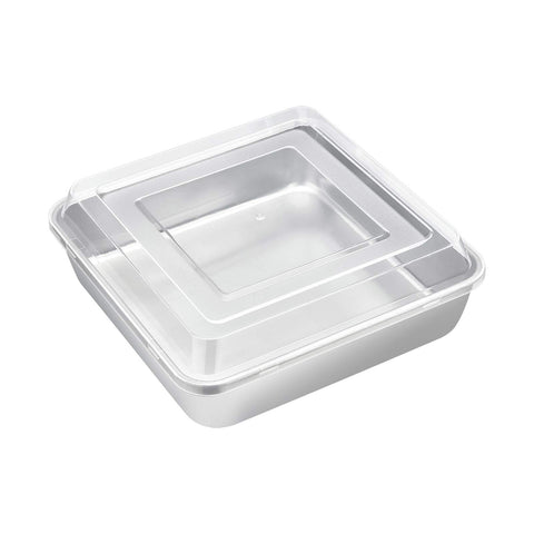 Bandeja E-far cuadrada 8x8 con tapa para conservar frescura