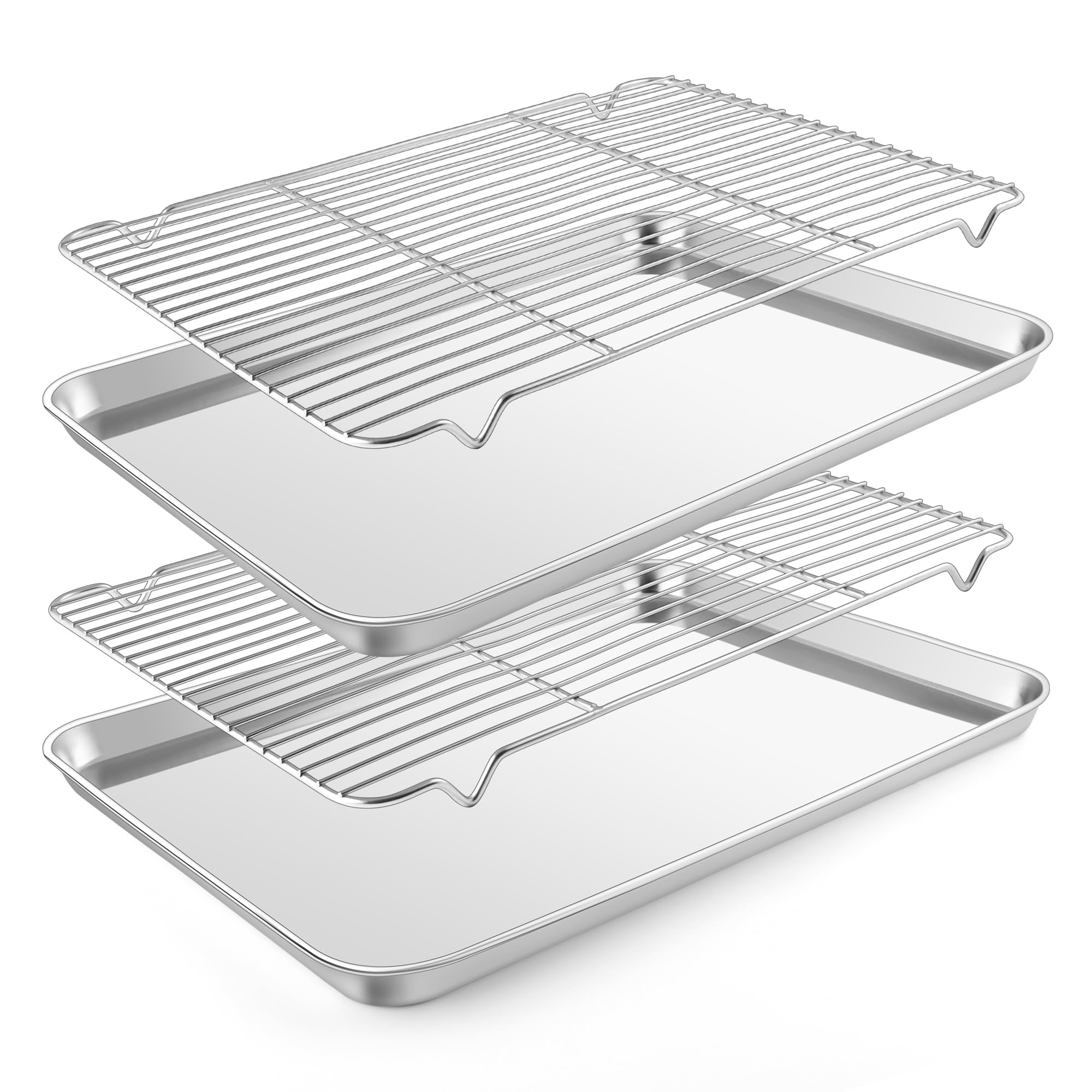 Bandeja E-far para hornear de acero inoxidable, promueve horneado uniforme.
