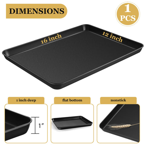 Borde rodado de la bandeja E-far 16x12 para agarre estable y manejo cómodo.