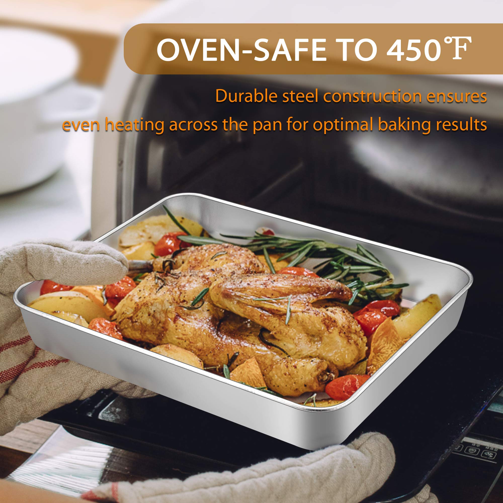 Bandejas en horno hasta 450°F con distribución de calor uniforme.