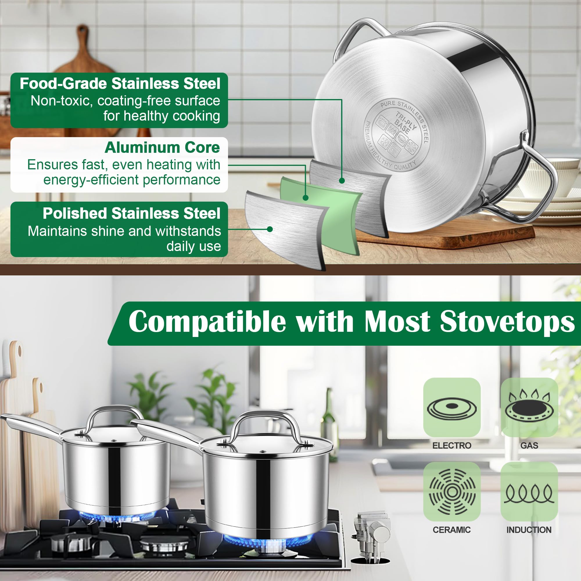 Cazo E-far 2 qt con tapa para guisos equilibrados
