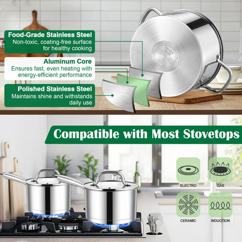 Cazo E-far 2 qt con tapa para guisos equilibrados
