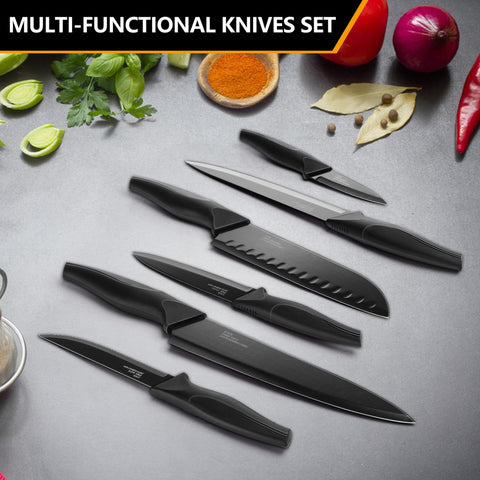 Cuchillo bistec E-far de 4,5 pulgadas para cortes precisos.