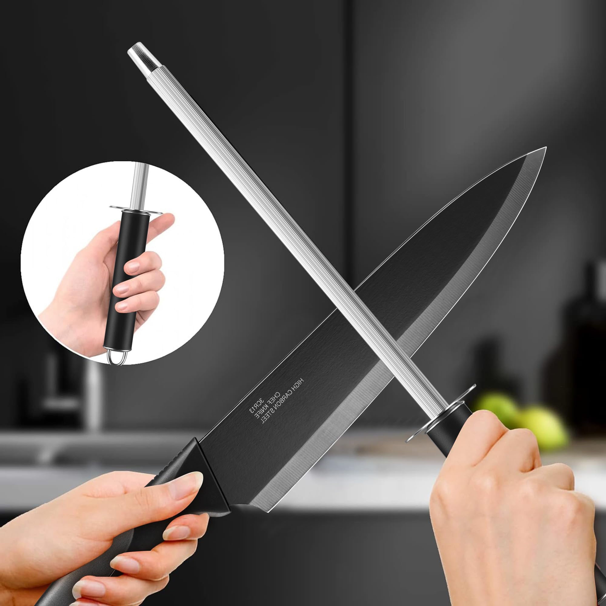 Cuchillo pelador E-far de 3,5 pulgadas para pelar y desvenar.