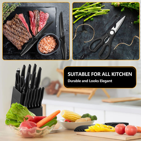 Cuchillo utilitario E-far de 5 pulgadas para tareas rápidas.