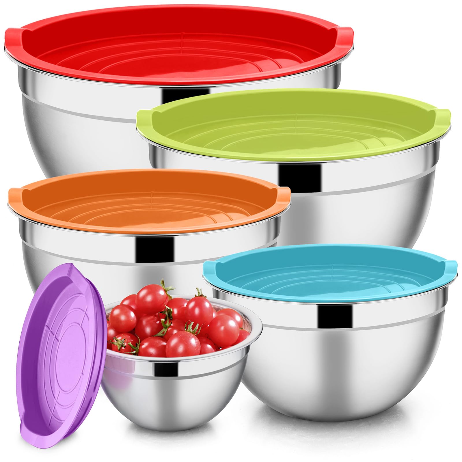 Conjunto E-far cuencos para mezclar profundos, ideal para batidos sin salpicaduras