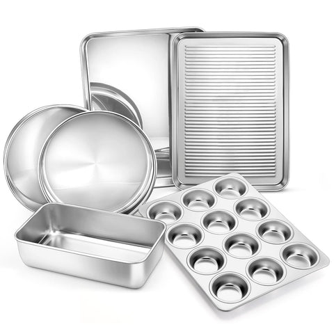 E-far juego de moldes para hornear 6 piezas, ideal para galletas y pasteles