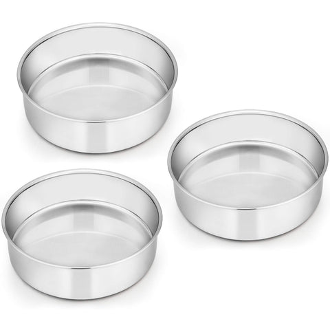 Conjunto E-far de moldes para tarta de 6 pulgadas con tres piezas.