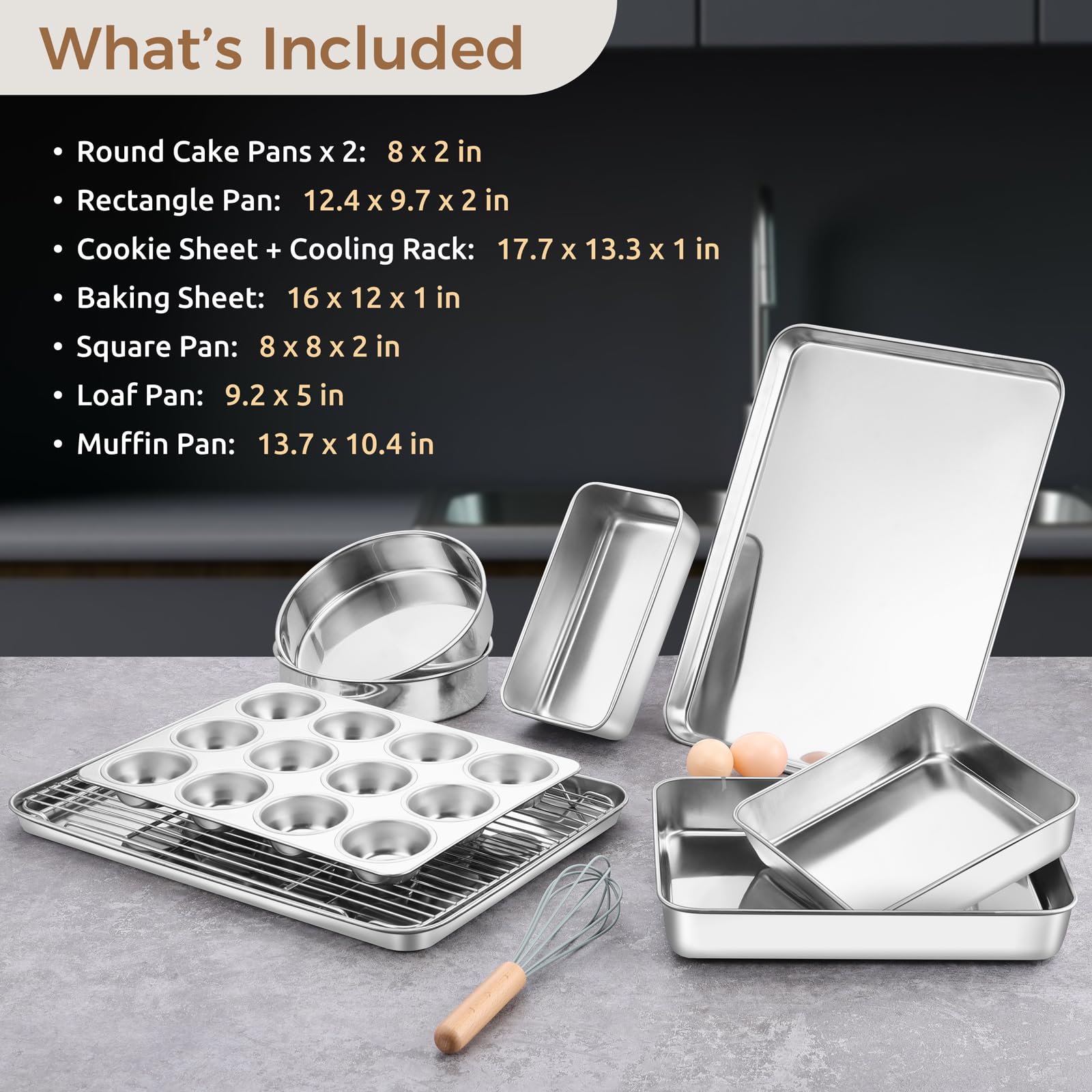 Molde rectangular E-far para hornear, tamaño ideal para bizcochos