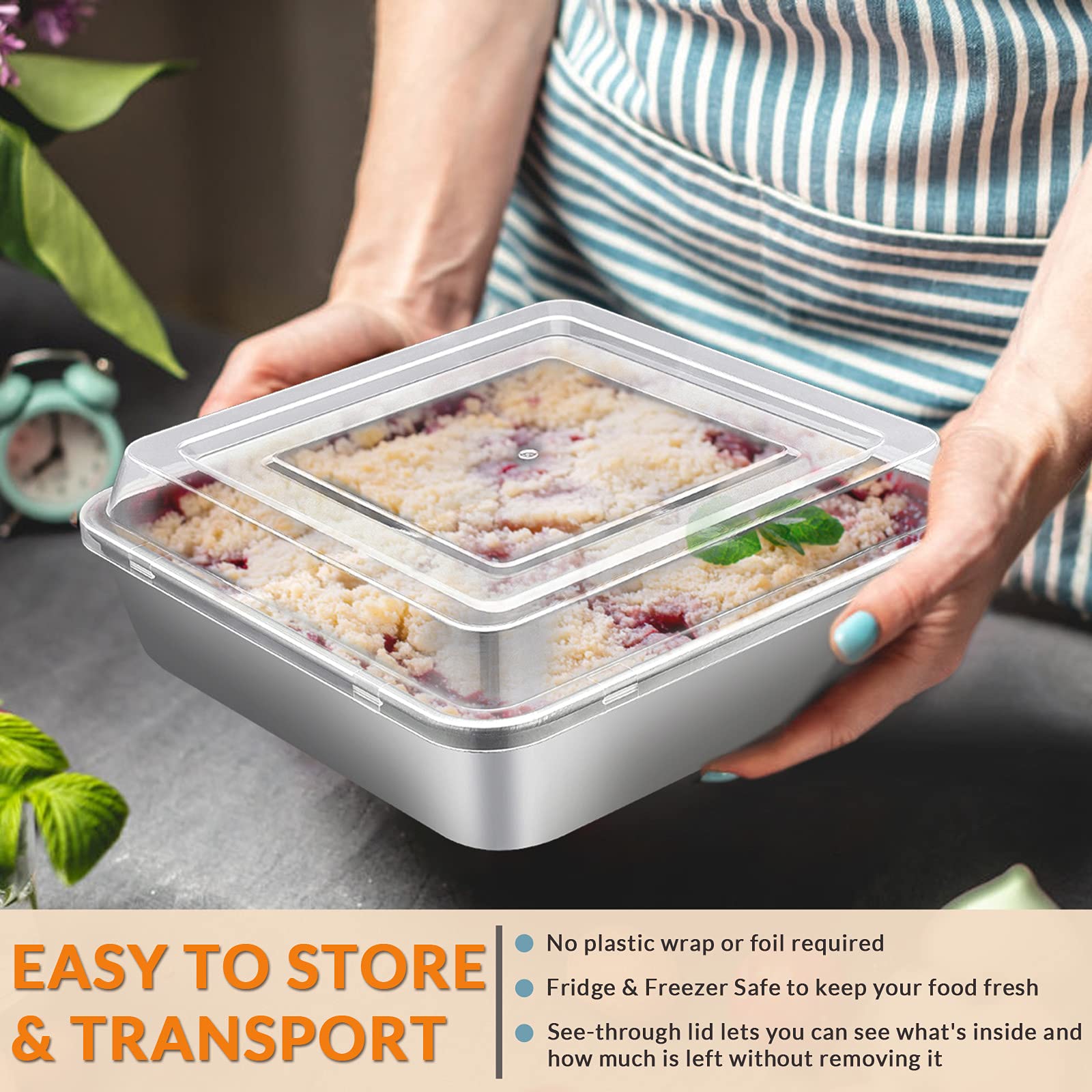 Tapa transparente E-far facilita ver el contenido.