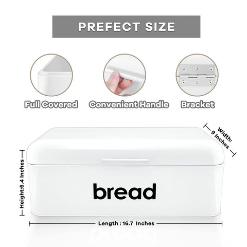 E-far Vintage Bread Box: tapa abatible para acceso rápido.