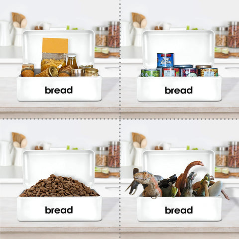 E-far Vintage Bread Box uso diario para pan y pasteles.