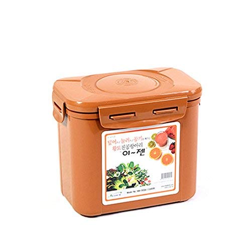 Contenedor e-jen para kimchi con tapa de vacío interior que favorece la fermentación.
