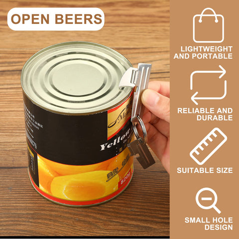 Eaasty abrelatas con anillos, práctico para colgar y usar.