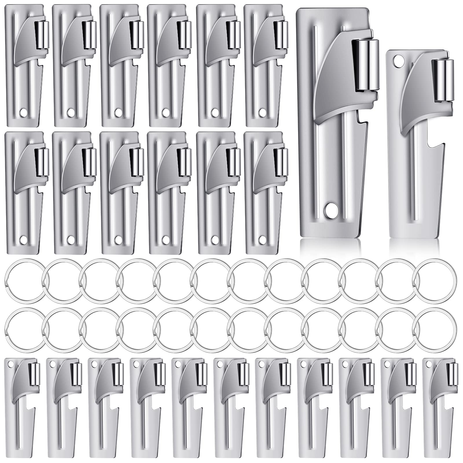 Eaasty abrelatas P38 P51 en acero inoxidable, estilo militar, ideal para exteriores.