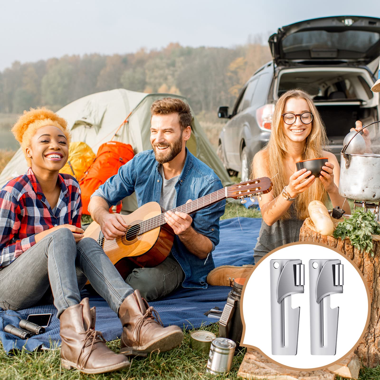 Eaasty kit de supervivencia con abridor compacto, perfecto para viajes y camping.