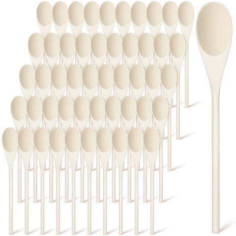 Eaasty cucharas de madera 9.8 pulgadas con asa larga para uso diario en cocina.