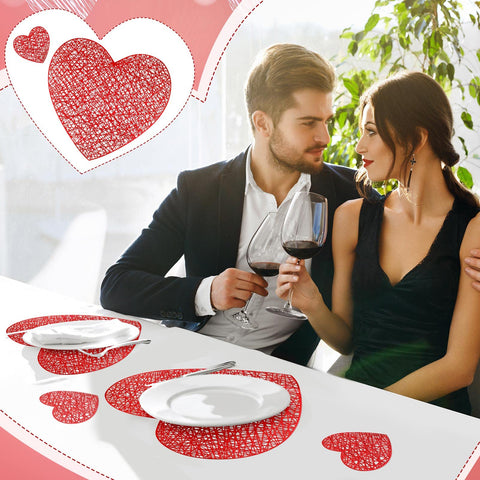 Eaasty posavasos de 10 cm con corazón rojo para bebidas en eventos